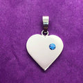 Met Liefs hanger met blauwe zirconia
