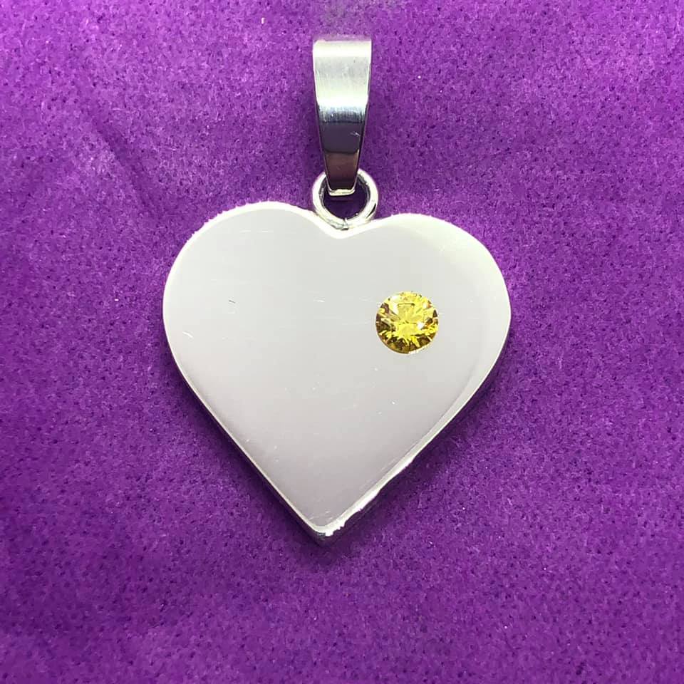 Met Liefs hanger met gele zirconia