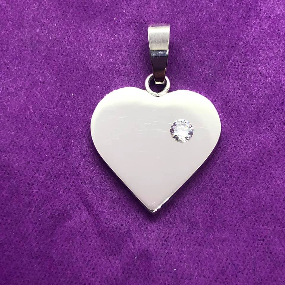 Met Liefs hanger met witte zirconia
