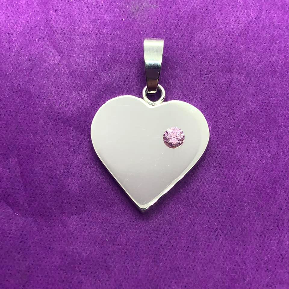 Met Liefs hanger met roze zirconia