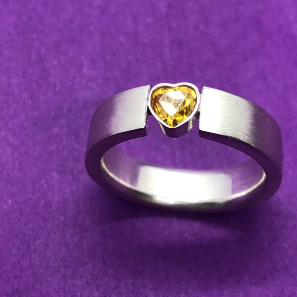 Hold my Heart met gele zirkonia